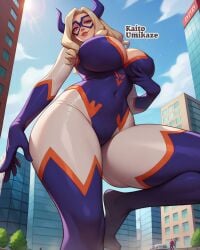 ai_generated big_breats curvy_female huge_body huge_boobs kaitoumikaze mount_lady mt_lady_boku_no_hero_academia my_hero_academia superheroine thick_thighs