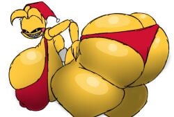 1girls actualbeef animatronic animatronic_female ass ass_bigger_than_head ass_up big_ass big_breasts big_butt breasts breasts_bigger_than_head chicken chicken_girl christmas christmas_outfit female festive festive_clothing five_nights_at_freddy's five_nights_at_freddy's_2 fnaf hyper hyper_ass hyper_breasts hyper_butt phasianid robot robot_girl santa_hat scottgames solo toy_chica_(fnaf) yellow yellow_skin
