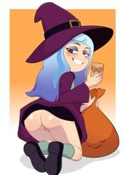 andrea_davenport disney disney_channel halloween morfinared no_panties pantless pixelated pussy the_ghost_and_molly_mcgee white_female witch_costume witch_hat