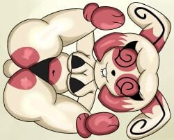 big_ass big_breasts bikini bikini_lift chubby_female laying_down pokémon_(species) pokemon_(species) solo solo_female spinda