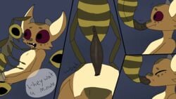 16:9 ambiguous_gender anthro anthro_on_feral anthro_penetrated arthropod comic dragonsnakeowo fellatio feral feral_penetrating feral_penetrating_anthro forced group hi_res hymenopteran insect_penis insects kobold oral oral_penetration penetration penile pinned_to_floor rape reptile scalie sex snek_(dragonsnakeowo) wasp widescreen zoophilia