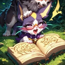 ai_generated cum_in_pussy feline league_of_legends riot_games tears yuumi_(lol)