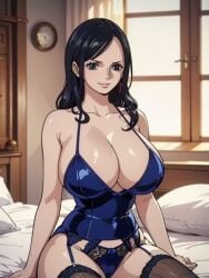 ai_generated female female_only iyuyu240824 lingerie nico_robin one_piece