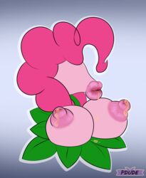 :>= anthro bodily_fluids breasts drooling elemental_creature female flora_fauna friendship_is_magic fuckplant hasbro hi_res lactating my_little_pony nectar nude pdude pinkie_pie_(mlp) plant plant_girl plant_transformation saliva straight_hair suckplant transformation unusual_bodily_fluids unusual_lactation