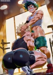 ai_generated bakugou_katsuki boku_no_hero_academia deku gay haruartx izuku_midoriya katsuki_bakugou male male_only midoriya_izuku my_hero_academia