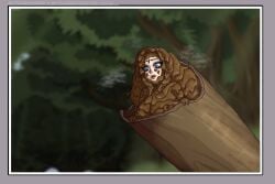 covered_in_mud dirty dirty_girl female forest forest_background kitsunenokiubbi mud mud_covered muddy naked naked_female oc original original_character shrek_(reference) tagme the_huntress
