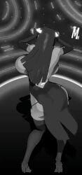 <1_second_video 1girls 3d dancing grey_skin greyscale huge_breasts monochrome phalia red_eyes shorter_than_10_seconds solo tagme vertical_video video voluptuous