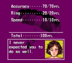 1female blush brown_hair cum_in_hair cum_in_mouth cum_in_nose cum_on_eye cum_on_face cumshot english_text female_only happy messy_hair nintendo nude nude_female pilotwings pixel_art purple_background super_nintendo_entertainment_system