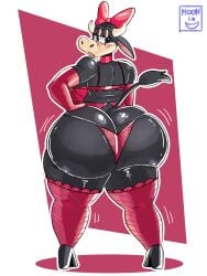 2025 2_horns 4_fingers absurd_res anthro ass big_breasts big_butt biped black_body black_fur black_tail bovid bovine breasts cartoon_gloves cattle clarabelle_cow clothing digital_drawing_(artwork) digital_media_(artwork) disney emanata eyelashes feet female female_anthro fingers full-length_portrait fur glistening_eyelids gloves handwear hi_res horn huge_butt long_ears looking_at_butt looking_at_own_butt looking_back mammal moonix_xero mouth_closed nude nude_anthro nude_female pink_inner_ear portrait pupils rear_view simple_background solo tail tail_tuft thick_thighs toes toony tuft white_background white_clothing white_gloves white_handwear wide_hips