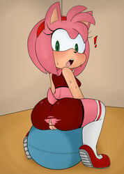 ! 1girls accidental_exposure amy_rose blush female footwear fur furry furry_only hearlesssoul hi_res mostly_clothed pink_fur pink_hair pussy ripped_clothing solo solo_female sonic_(series) sweat sweating tail thick_thighs torn_clothing wardrobe_malfunction