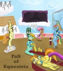 anal_beads anthro barbed_wire bodily_fluids breasts carrot_top_(mlp) cheerleader cum cum_in_mouth cum_inside drinking drinking_cum english_text fall_of_equestria female friendship_is_magic genital_fluids genitals hasbro hi_res lightning_dust_(mlp) my_little_pony pussy rainbow_dash_(mlp) scootaloo_(mlp) sex sex_toy smudge_proof spitfire_(mlp) text toy wonderbolts_(mlp)