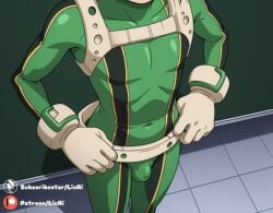 ai_generated anime boku_no_hero_academia deku huge_cock midoriya_izuku my_hero_academia small_penis tsuyu_asui