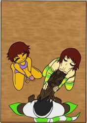 3boys :>= alternate_version_available black_hair blowjob blowjob_face brown_hair chara closed_eyes dark-skinned_male dark_skin deltarune eyes_hidden femboy femboy_chara femboy_frisk frisk girly half_dragon huge_cock hung_femboy hung_trap light-skinned_male lingerie lip_gloss male male/male male_chara male_frisk male_on_femboy male_on_hung_femboy maledom mellochild97 naked oc penis penis_size_difference rai_sol(solgain) seraphic_chill siliva size_difference undertale undertale_au wet wet_cock yaoi