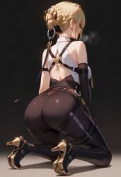 ai_generated ass ass_view back_view big_ass evelyn_chevalier hexd kneeling steamy zenless_zone_zero