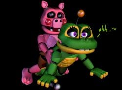 3d biting_lip c4d cinema4d closed_eyes doggy_style five_nights_at_freddy's freddy_fazbear's_pizzeria_simulator happy_frog hip_grab humping microphone moaning_in_pleasure pigpatch_(fnaf) straight tagme