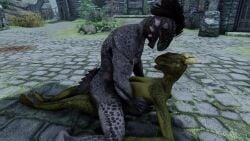 animated argonian argonian_female paizuri reptile reptilian scalie tagme the_elder_scrolls video