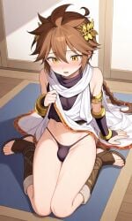 1boy ai_generated cum femboy kid_icarus male male male_only pit_(kid_icarus) rcos solo solo_focus solo_male thong twink yaoi