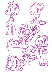 amy_rose doodle hedgehog naked sketch sonic_(series) yopy