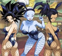 3girls caulifla dragon_ball dragon_ball_super dragon_ball_z franfuentesart2 kale tagme vados