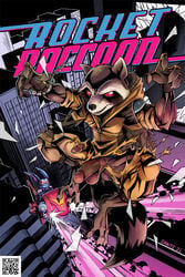 2boys action_pose anthro balls barefoot blackjack_o'hare city city_background cityscape clothed clothing comic cover cover_art cover_page draite feet foreskin genitals guardians_of_the_galaxy handcuffs hindpaw lagomorph leporid male male_only mammal marvel parody partially_clothed paws penis pose procyonid public qr_code rabbit raccoon restraints retracted_foreskin rocket_raccoon shackles spacecraft text torn_clothing vehicle