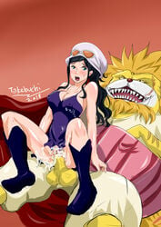 feline female interspecies male nekomamushi nico_robin on_top one_piece riding sex takebuchi