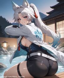 ai_assisted ai_generated akira_hentai big_breasts feixiao_(honkai:_star_rail) fox fox_ears fox_girl fur honkai:_star_rail inviting inviting_to inviting_to_oral inviting_to_paizuri inviting_to_sex milf mommy side_boob