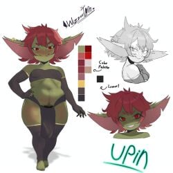 cartoonwizzard chubby chubby_female goblin goblin_female hairy hairy_pussy oc orginal_character pubic_hair upin_(cartoonwizzard) yordle yordlefied