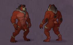 2021 a1tar absurd_res anthro colored digital_media_(artwork) dire_bear hi_res male mammal model_sheet muscular ursid