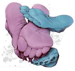 2023 claws deltarune duo feet feet_only female foot_fetish foot_focus foot_on_foot foot_size_difference footsie human humanoid_feet kredri kris_(deltarune) lizard male male/female reptile scalie susie_(deltarune) toe_claws toes