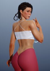 1girls 3d 3d_(artwork) ass azucena_milagros_ortiz_castillo bandai_namco beach big_ass big_breasts breasts brown_hair clothing dark-skinned_female dark_skin earrings erect_nipples female female_only flower_in_hair green_eyes hair_ornament huge_breasts human latina medium_hair namco peruvian peruvian_female pose seductive solo standing swimwear tekken tekken_8 thick_thighs video_game_character voluptuous voluptuous_female wide_hips