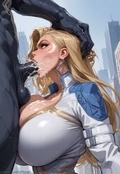 1boy ai_generated alternate_version_at_source angry_sex big_butt blonde_hair blowjob blowjob_face blue_eyes blush bodysuit breast_press breast_squish breasts_out city_background cloak_and_dagger cum_dripping_down_chin cum_in_mouth cum_on_breasts cumming cumming_down_throat cumming_in_mouth dagger_(marvel) dagger_(marvel_rivals) deep_blowjob deepthroat excessive_cum eyes_rolling_back face_fucking fellatio fellatio_face female femsub forced_oral grabbing_head head_grab huge_breasts hypet marvel_rivals massive_breasts oral_creampie oral_rape oral_sex rough_oral shiny_skin slim_waist smooth_skin submissive submissive_female sucking_penis suit swallowing_cum sweat sweatdrop sweating tagme tandy_bowen throat_fuck venom_(marvel) venom_(marvel_rivals) video_game_character video_games white_bodysuit