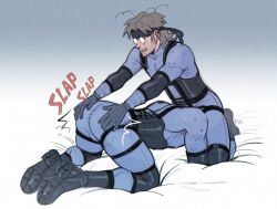 ass_slapping gay male/male male_only metal_gear_solid otacon slapping_ass slapping_butt solid_snake solid_snake_(cosplay)