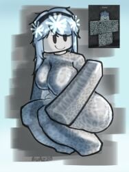 1female 1girl 1girls big_ass big_ass_(female) big_breasts blue_hair breasts buazzo bubble_ass bubble_butt clothed cyan_hair dream_game eunoia eunoia_(dream_game) pale_skin roblox smiling thick_ass thick_thighs white_skin