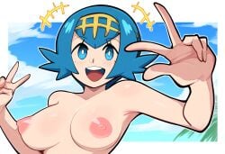 1girls 2025 2d ai_generated big_breasts female lana_(pokemon) large_breasts mullon nipples novelai nude pokemon pokemon_(anime) pokemon_journeys pokemon_sm solo solo_female solo_focus