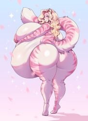 big_ass big_belly big_breasts breasts bubble_butt female furry huge_ass huge_breasts hyper hyper_breasts hyper_pregnancy kiwipotato lactating marzipan_(spottedtigress) pregnant ready_to_pop rear_view thick_thighs wide_hips