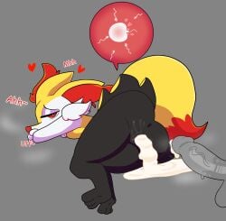 1girls anthro ass braixen cum cum_in_ass cum_inside female female_only inserte_un_nombre nintendo pokemon pokemon_(species)