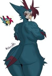 big_ass bird_girl bubble_butt cartoonwizzard furry furry_female oc original_character owl sophia_(cartoonwizzard)