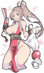 1girls ass big_breasts blush breasts breasts breasts cleavage clothed clothing enpe fatal_fury female king_of_fighters mai_shiranui snk solo