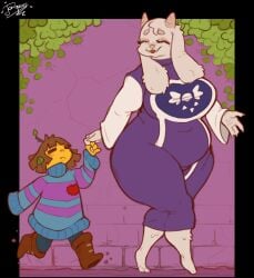 big_ass big_breasts chubby frisk goat huge huge_ass mature_female milf thick_thighs toriel undertale wholesome