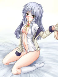 1girls angel_beats! female kanade_tachibana knee_socks kneehighs kneesocks socks solo_focus tagme tenshi white_socks