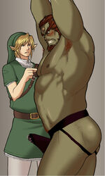 boner erection ganondorf ganondorf_(twilight_princess) green_skin link link_(twilight_princess) male male_only multiple_males nintendo straight_hair sub_ganondorf tagme the_legend_of_zelda twilight_princess yaoi