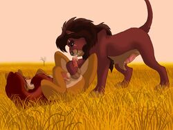2boys disney feral gay kovu male male_only penis simba tagme the_lion_king yaoi