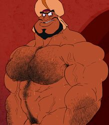 aladdin arab_male balls bara disney gay human hyper male male_only muscles muscular nude penis razoul remert solo solo_male sweat sweating sweaty