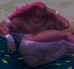 balls bara boner dreampipe erection ganondorf gay kiashigetsnasty male male_only muscles muscular nude painting_(artwork) penis rehydrated_ganondorf solo solo_male tears_of_the_kingdom the_legend_of_zelda