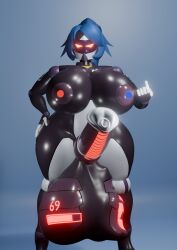 animal_genitalia animal_penis big_breasts blue_hair bre-3-d breasts cock_vore duo equine_genitalia equine_penis genitals hair hi_res hyper hyper_balls hyper_breasts hyper_penis intersex machine penile penis police robot vore z-z