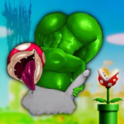 piranha plant from mario (series) by zerunox