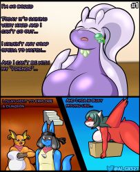 al_gx assimilation big_breasts blue_body bored casual_nudity chubby_female comic flying fusion goo_transformation goodra larger_female latias lucario lyra_the_latias_(leviathin1) mature_female milf nintendo opal_(al_gx) orange_body page_1 pokémon_fusion pokémon_mystery_dungeon pokemon pokemon_(species) possession purple_body raichu scarf semi-anthro story video_games