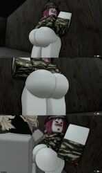1boy 1girls 3d ass bottomless cesoperator hellmet penis roblox roblox_game robloxian source_request tagme thighs