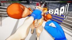 1girls 1other 3d 3d_(artwork) abs big_breasts blue_boxing_gloves blue_gloves boxing boxing_gloves boxing_ring breasts chalkfights female female_focus fight fighting fighting_ring gameplay_mechanics glitch_productions health_bar large_breasts long_hair meggy_spletzer muscular muscular_female onomatopoeia orange_boxing_gloves orange_gloves orange_hair pov pov_boxing punch punching punching_face ryona smg4 thick thick_thighs thighs wide_hips