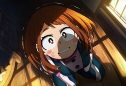 1boy 1girls ai_generated big_penis black_bodysuit bodysuit boku_no_hero_academia brown_eyes brown_hair hero_outfit_(mha) horoyoi_drink large_penis multicolored_bodysuit my_hero_academia ochaco_uraraka ochako_uraraka ochako_uraraka_(hero_outfit) penis penis_silhouette pink_bodysuit shadow silhouette solo_focus superhero_costume superheroine superheroine_costume uraraka_ochaco uraraka_ochako uraraka_ochako_(hero_outfit) white_bodysuit